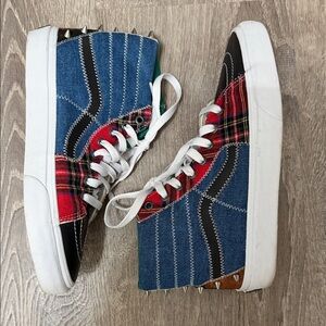 Vans Patchwork High-Top Sneakers with Spikes